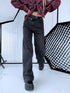 "FLEX JEANS" T6042-5 - Tamsiai pilkos